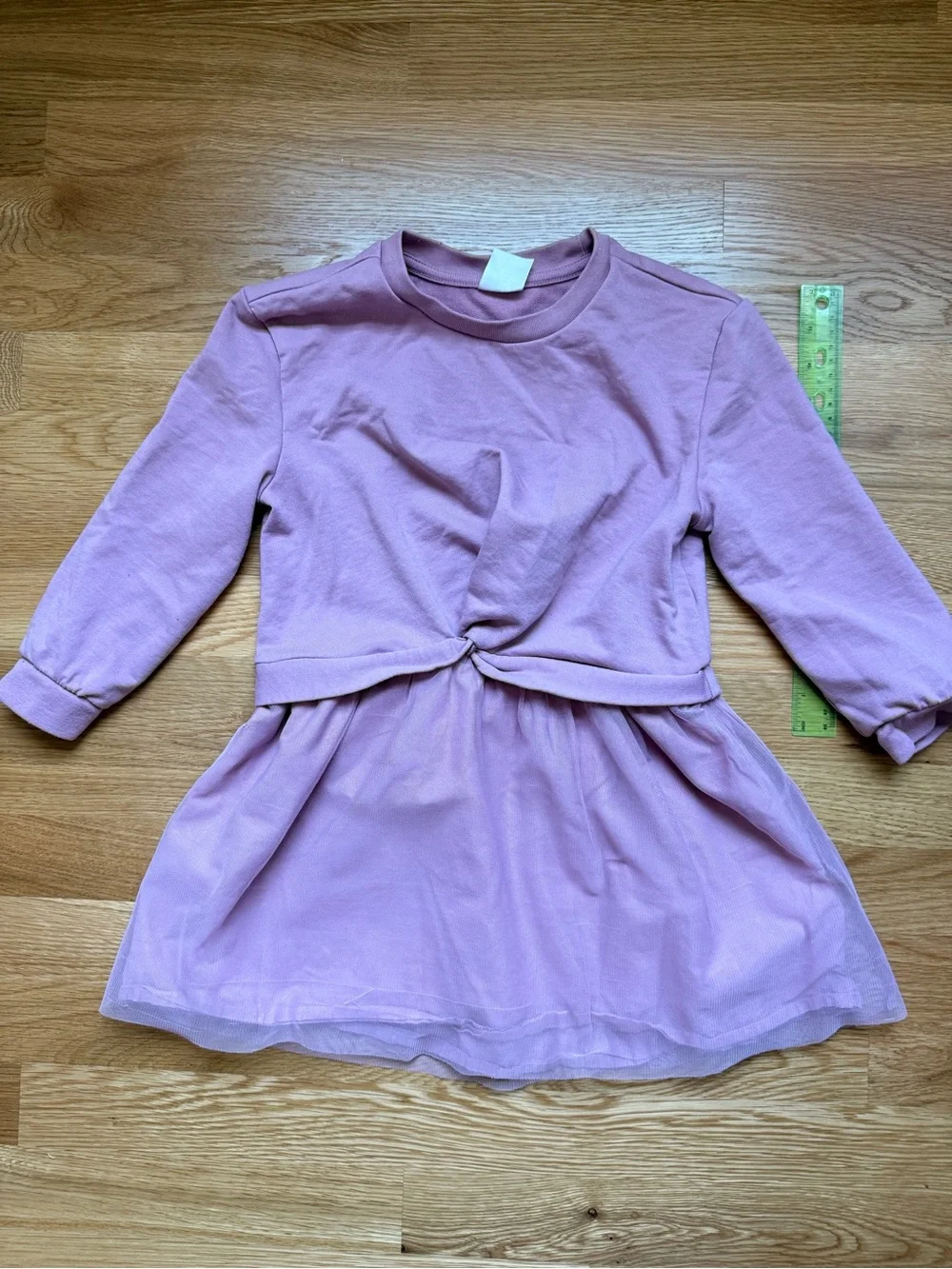 Baby Gap Kids' Knot Front Long Sleeve Dress - Lilac (5T)